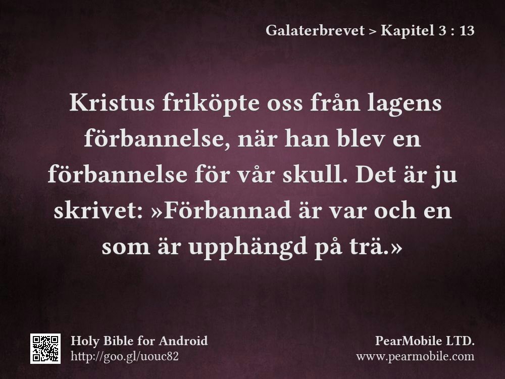 Galaterbrevet, Kapitel 3:13